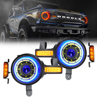 Thumbnail for Oracle 2021+ Ford Bronco Oculus Bi-LED Projector Headlights - ColorSHIFT LED SEE WARRANTY