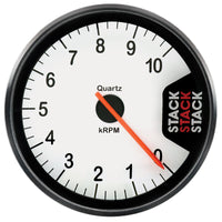 Thumbnail for Autometer Stack Clubman Tachometer 80mm 0-10K RPM - White