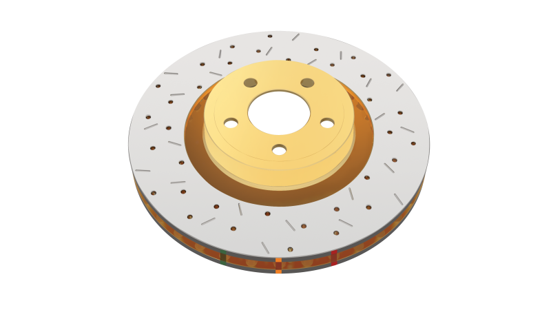 DBA 10+ Chevrolet Camaro V6 Rear Drilled & Slotted 4000 Series Rotor w/ Black Hat