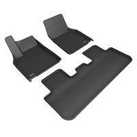 Thumbnail for 3D MAXpider 2026 Tesla Model Y Juniper Kagu 1st & 2nd Row Floormats - Black