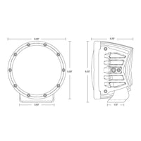 Thumbnail for Rigid Industries 360-Series 6in LED Off-Road Spot Beam - RGBW (Pair)