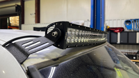 Thumbnail for Fishbone Offroad 99-06 Chevrolet Silverado/Tahoe/Suburban Roof Mounted 50in Lightbar Bracket - Black