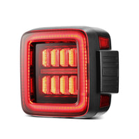Thumbnail for AlphaRex 18-23 Jeep Wrangler JL NOVA Prismatic LED Taillights Black-Red