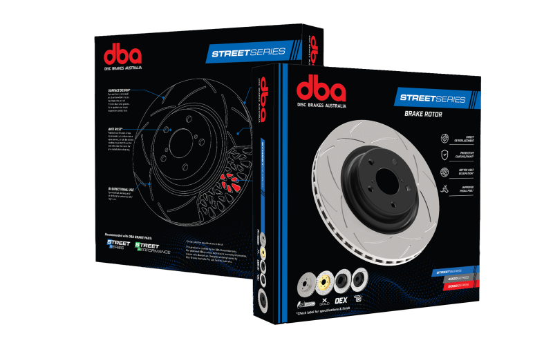 DBA 07-16 Jeep JK Wrangler & Rubicon w/HD Brakes Street Series Rear Cross Drilled & Slotted Rotor