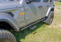 Thumbnail for N-Fab RKR Step System 2019 Jeep Wrangler JT 4 Door Truck Full Length - Tex. Black - 1.75in
