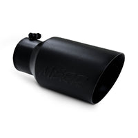 Thumbnail for MBRP Universal Tip 6 O.D. Dual Wall Angled 4 inlet 12 length - Black Finish