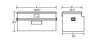 Thumbnail for Tradesman Aluminum Flush Mount Truck Tool Box Full/Wide (56in.) - Brite