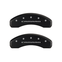 Thumbnail for MGP 4 Caliper Covers Engraved Front & Rear Gen 5/Camaro Red finish silver ch
