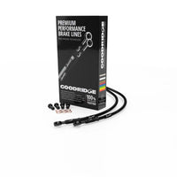 Thumbnail for Goodridge 12-15 Harley-Davidson FLS (w/ABS) Black Front Brake Line w/Black Fitting