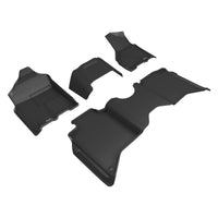 Thumbnail for 3D MAXpider 19-24 Dodge RAM 2500 Crew Cab w Bench Seats All Weather Floor Liner - Kagu Black R1 & R2
