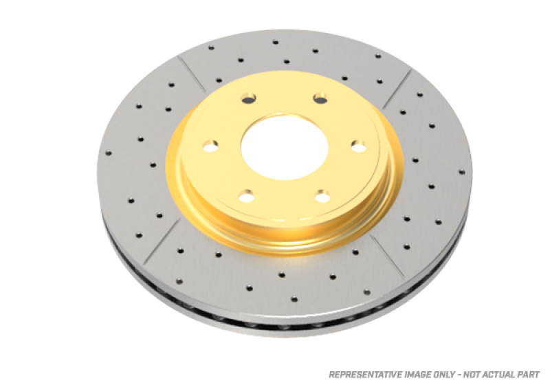 DBA 11-14 Ford Mustang GT (w/Standard Brakes) 3.7L Front Drill & Slot Street Series Rotor w/Blk Hat