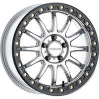 Thumbnail for Raceline A14BG Alpha 17x7in/5x114.3 BP/40mm Offset/68mm Bore - Black & Gunmetal Ring Beadlock Wheel
