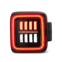 Thumbnail for AlphaRex 18-23 Jeep Wrangler JL NOVA Prismatic LED Taillights Black-Red