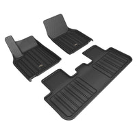 Thumbnail for 3D MAXpider 2026 Tesla Model Y Juniper Elitect 1st & 2nd Row Floormats - Black