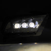 Thumbnail for AlphaRex 13-14 Ford Mustang NOVA-Series LED Projector Headlights Blk w/Activ Lght & Seq.Sig / SB DRL