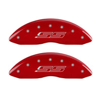 Thumbnail for MGP 4 Caliper Covers Engraved Front & Rear Gen 5/SS Red finish silver ch
