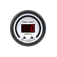 Thumbnail for Autometer 52.4mm White Switchable 0-100 Fuel Level/8-18V Voltmeter Phantom Elite Digital Gauge