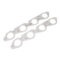 Thumbnail for Stainless Works Big Block Chevy Round Port Header 304SS Exhaust Flanges 2-1/4in Primaries