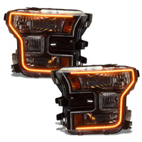 Thumbnail for Oracle 15-17 Ford F-150 Dynamic RGB+A Pre-Assembled Headlights Halogen - Blk Edition - SEE WARRANTY