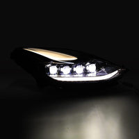 Thumbnail for AlphaRex 17-22 Tesla Model 3/20-23 Model Y NOVA-Series LED Proj Headlights Blk w/Actv Lgt & Seq.Sig