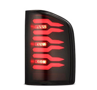 Thumbnail for AlphaRex 07-14 Chevrolet Silverado 1500/2500HD/3500HD Luxx-Series LED Tail Lights Blk w/Smoked Lens