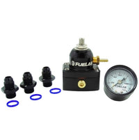 Thumbnail for Fuelab 535 EFI Adjustable Mini FPR 25-90 PSI (2) -6AN In (1) -6AN Return (3) -6AN ORB w/Gauge Kit