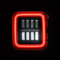 Thumbnail for AlphaRex 18-23 Jeep Wrangler JL NOVA Prismatic LED Taillights Black-Red