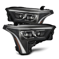 Thumbnail for AlphaRex 22-23 Toyota Tundra LUXX-Series Headlights Black w/Amber DRL - Req 810029 OR 810030