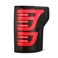Thumbnail for AlphaRex 15-20 Ford F-150 Luxx LED Tail Lights (Pair) Black/Red (Not For Blind Spot Sensor Models)