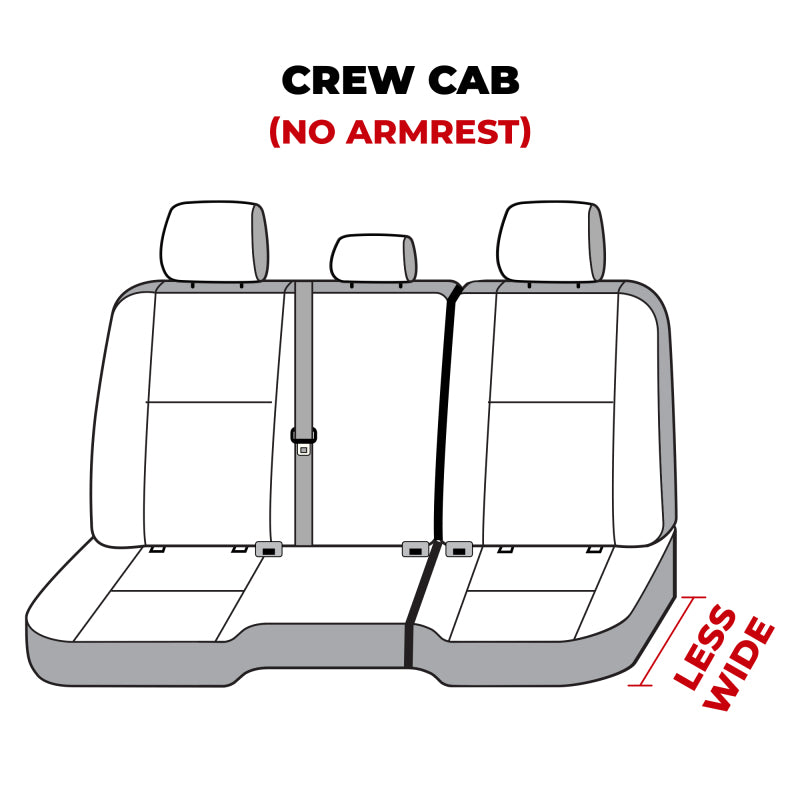 Covercraft 11-24 Dodge Ram Polycotton SeatSaver Custom Second Row Seat Covers - Charcoal