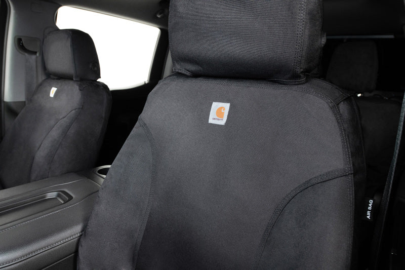 Covercraft 19-20 Ford F150 Carhartt Super Dux SeatSaver Custom Front Row Seat Covers - Black