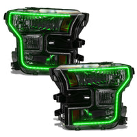 Thumbnail for Oracle 15-17 Ford F-150 Dynamic RGB+A Pre-Assembled Headlights Halogen - Blk Edition - SEE WARRANTY