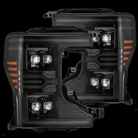 Thumbnail for AlphaRex 20-22 Ford F-250/350/450 SD NOVA-Series LED Proj Headlights Alpha-Bk w/Acv Light SS & SBDRL