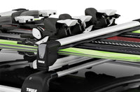 Thumbnail for Thule SnowPack Extender Slide-out Ski/Snowboard Rack (Up to 6 Pair Skis/4 Snowboards) - Black/Silver