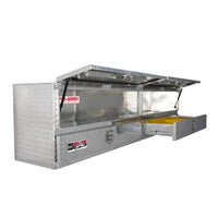 Thumbnail for Westin/Brute High Cap 96in Stake Bed Contractor TopSider w/ Bottom Drawers - Aluminum