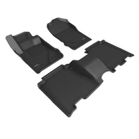 Thumbnail for 3D MAXpider 21-24 Ford Bronco Kagu Floor Mat 1st/2nd Row - Black