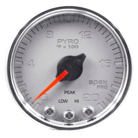 Thumbnail for Autometer Spek-Pro Gauge Pyro. (Egt) 2 1/16in 2000f Stepper Motor W/Peak & Warn Slvr/Chrm