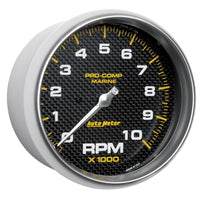 Thumbnail for Autometer Marine Carbon Fiber 5in 10K RPM In-Dash Tachometer Gauge