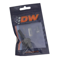 Thumbnail for DeatschWerks 8AN Male Flare to 5/16in Male EFI Quick Connect Adapter - Anodized Matte Black