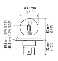 Thumbnail for Hella Bulb 7952 24V 55/50W P45t S13 R2