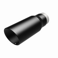 Thumbnail for MagnaFlow Tip Stainless Black Coated Single Wall Round Single Outlet 5in Dia 3.5in Inlet 14.5in L