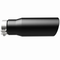 Thumbnail for MagnaFlow Tip Stainless Black Coated Single Wall Round Single Outlet 5in Dia 3.5in Inlet 14.5in L