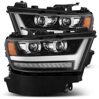 Thumbnail for AlphaRex 19-20 Ram 1500HD PRO-Series Proj Headlights Plnk Style Jet Blk w/Activ Light/Seq Signal/DRL
