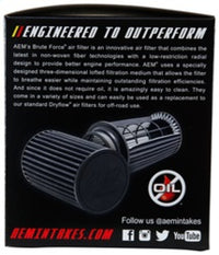 Thumbnail for AEM Brute Force Dryflow Air Filter - Conical 6in Base OD / 5.125in Top OD / 5.25in Height
