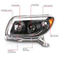 Thumbnail for ANZO 06-09 Toyota 4 Runner Projector Headlights Plank Style - Black
