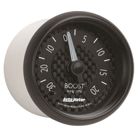 Thumbnail for Autometer GT Series 52mm Mechanicl 30 In Hg/20 psi Vacuum/Boost Gauge