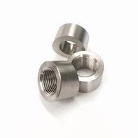 Thumbnail for Ticon Industries 3/8in NPT Titanium Sensor Bung 1.5in to 5in Tubing - Coped End