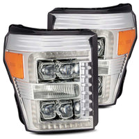 Thumbnail for AlphaRex 11-16 Ford F-350 SD NOVA LED Proj Headlights Plank Style Chrm w/Activ Light/Seq Signal