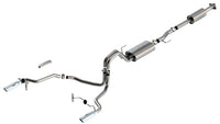 Thumbnail for Borla F-150 2021 5.0L 4dr CC SB EC STB Lariat/KR/Platinum/LTD 3/2.25 SRE Cat-Back Touring CHR Tips