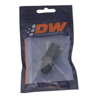 Thumbnail for DeatschWerks 8AN Male Flare to 3/8in Hardline Compression Adapter - Anodized Matte Black